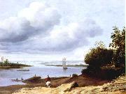 BORSSUM, Anthonie van Extensive River View with a Horseman dgh Sweden oil painting reproduction